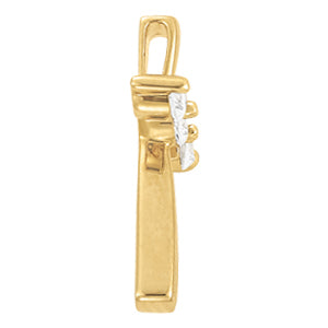 Platinum Round Diamond Fashion Cross Pendant