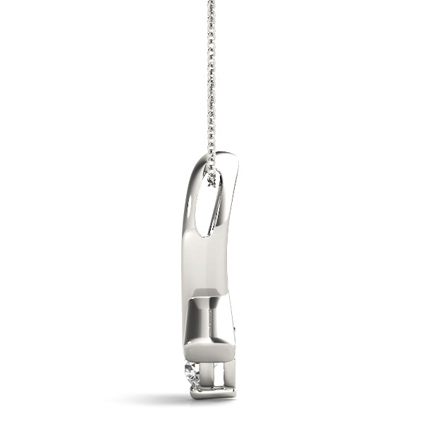 Platinum 1/3 CT Round Diamond Solitaire Pendant