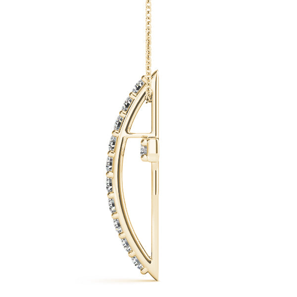 18K Yellow Gold Diamond Cross Pendant