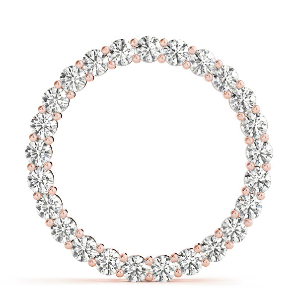 Rose Gold 1.5 CT Diamond Circle Pendant