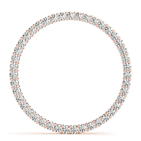 18K Rose Gold Diamond Circle Pendant