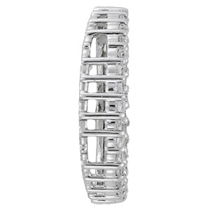 14K White Gold Round Diamond Circle Pendant