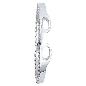 Platinum White Diamond Circle Fashion Pendant