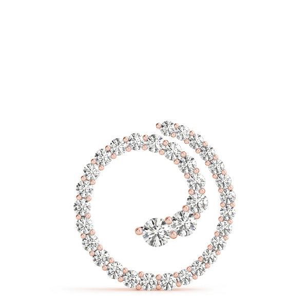 18K Rose Gold Diamond Journey Pendant