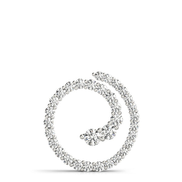 18K White Gold Diamond Journey Pendant