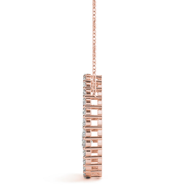 18K Rose Gold Diamond Journey Pendant