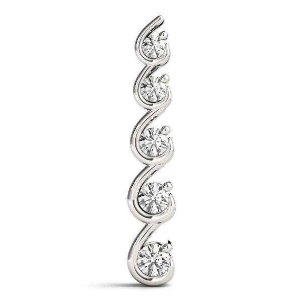 0.6 CTW Round Diamond Journey Pendant