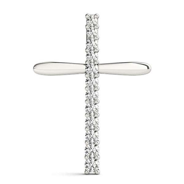 Platinum Diamond Multi-Stone Fashion Cross Pendant