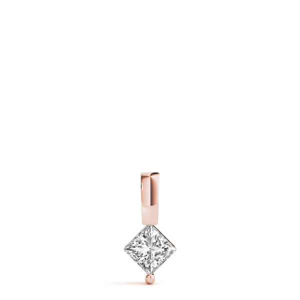 18K Rose Gold 0.05ct Square Diamond Pendant