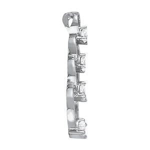 14K White Gold 1 CT Diamond Journey Pendant