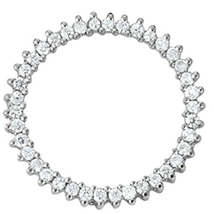 Multi-Diamond Circle Pendant