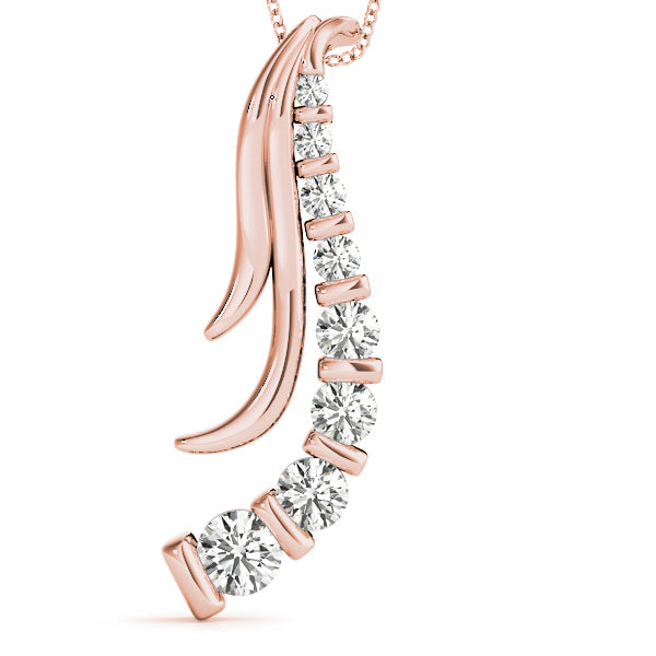 18K Rose Gold Diamond Journey Pendant