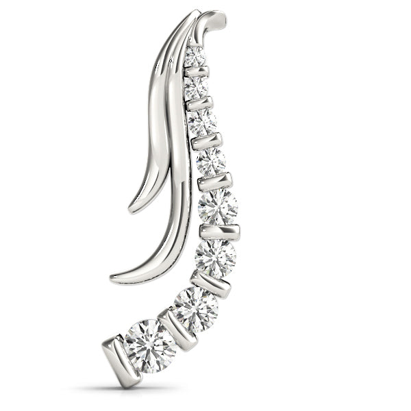Platinum 1 CT Diamond Journey Pendant Necklace