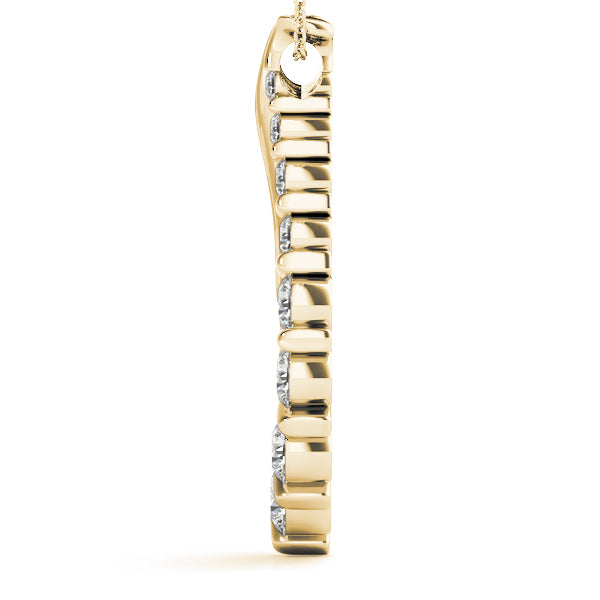 18K Yellow Gold Diamond Journey Pendant