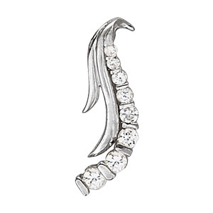 Platinum 1 CT Diamond Journey Pendant Necklace