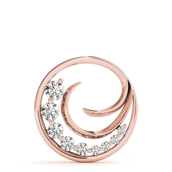 18K Rose Gold 1 CT Diamond Journey Pendant