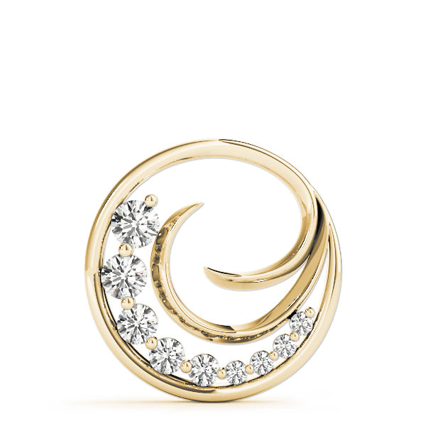 18K Yellow Gold 1 CT Diamond Journey Pendant