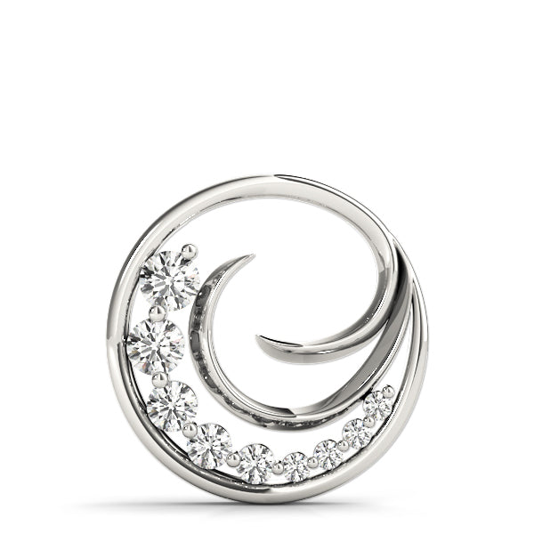 14K White Gold 1 CT Diamond Journey Pendant
