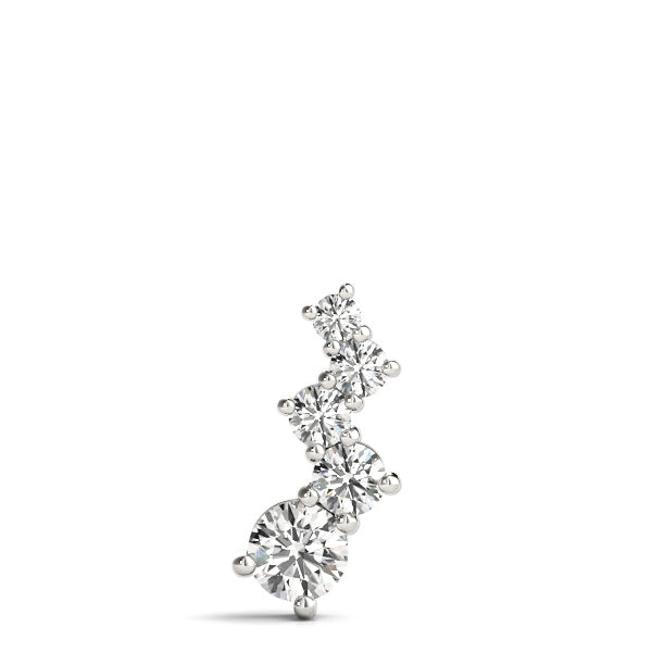 18K White Gold 1 CT Diamond Journey Pendant