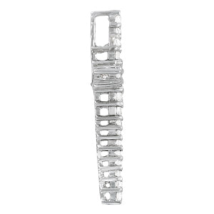 18K White Gold Diamond Cross Pendant
