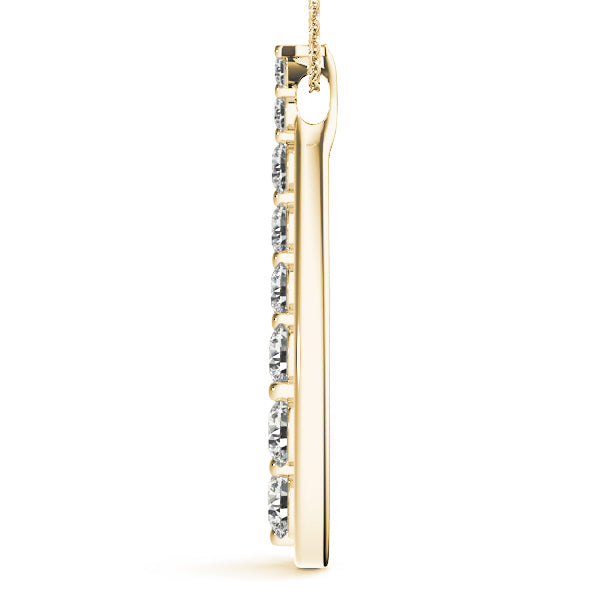 18K Yellow Gold 1 CT Diamond Journey Pendant