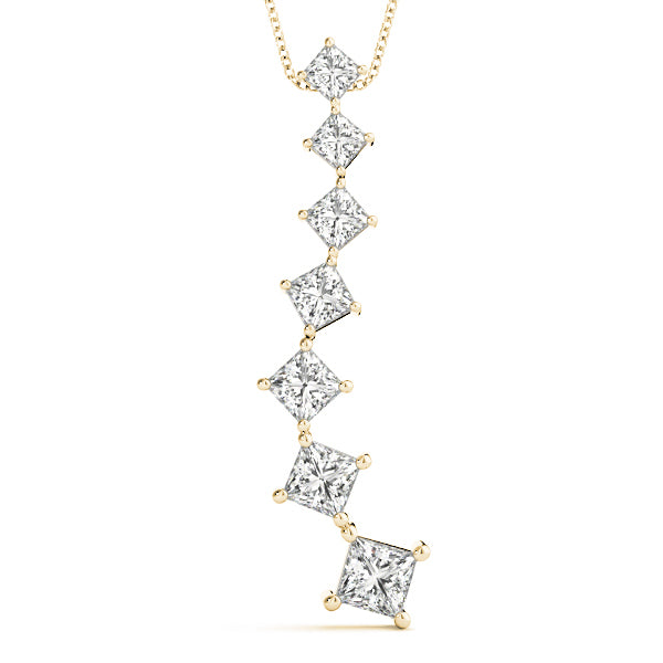 18K Yellow Gold Diamond Journey Pendant