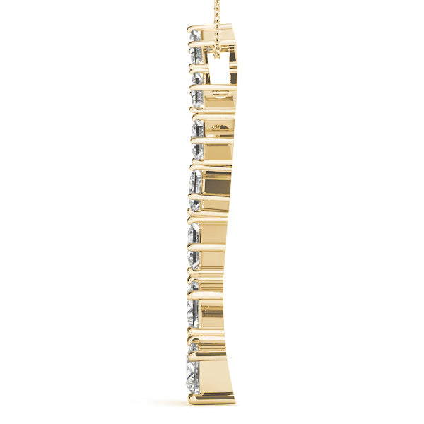 18K Yellow Gold Diamond Journey Pendant