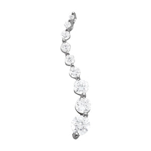 14K White Gold Round Diamond Fashion Pendant