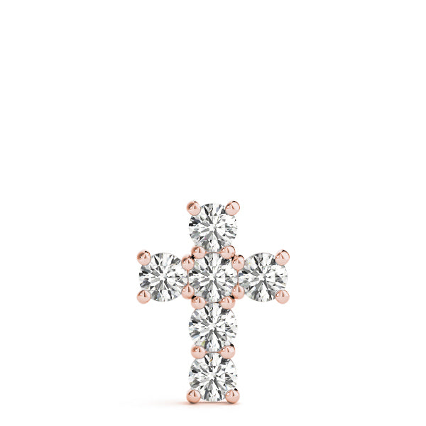 Rose Gold 1 CT Diamond Cross Pendant Jewelry