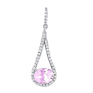 Platinum White Diamond Fashion Pendant