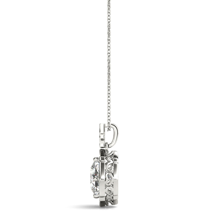 Diamond Round Halo Pendant
