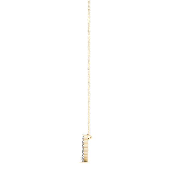 18K Yellow Gold Round Diamond Fashion Pendant