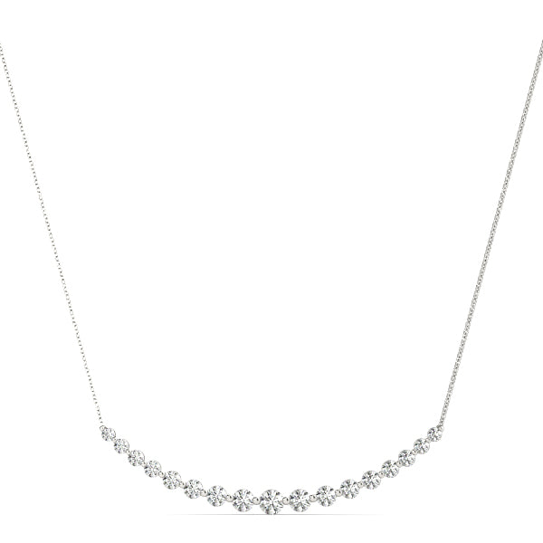 14K White Gold Round Diamond Fashion Pendant