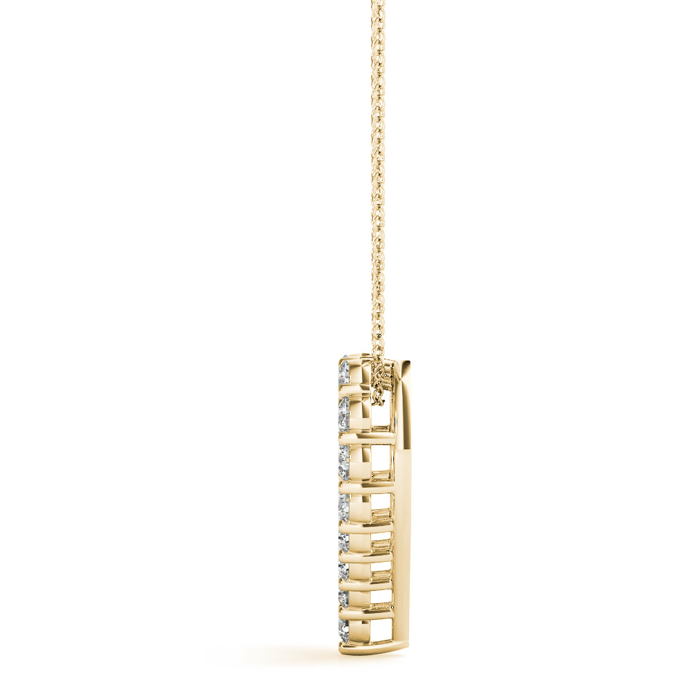 18K Yellow Gold Diamond Fashion Pendant