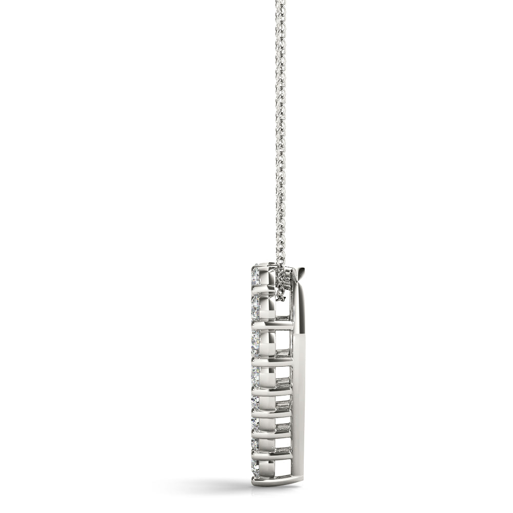 14K White Gold Diamond Fashion Pendant
