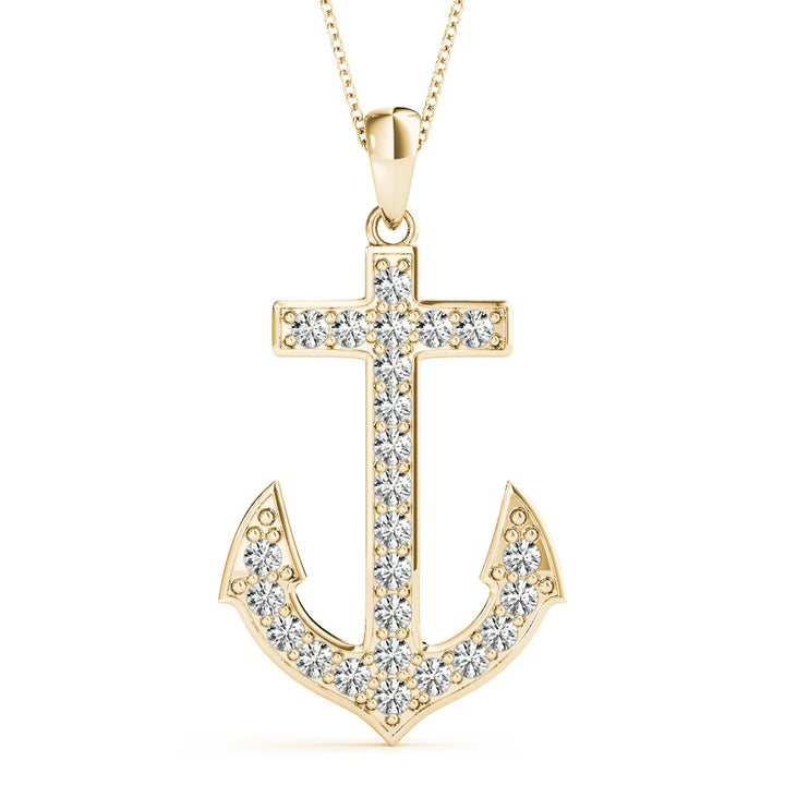 18K Yellow Gold Diamond Fashion Pendant