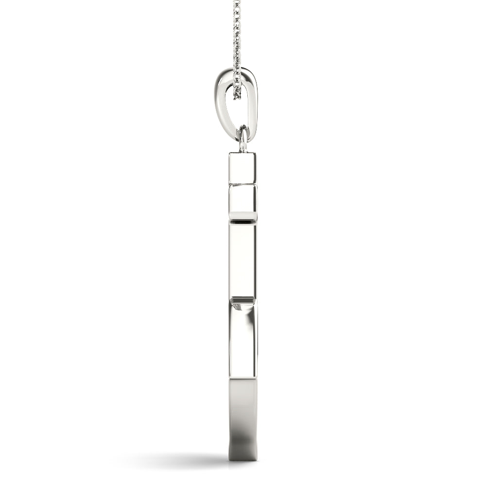 Platinum White Diamond Fashion Pendant