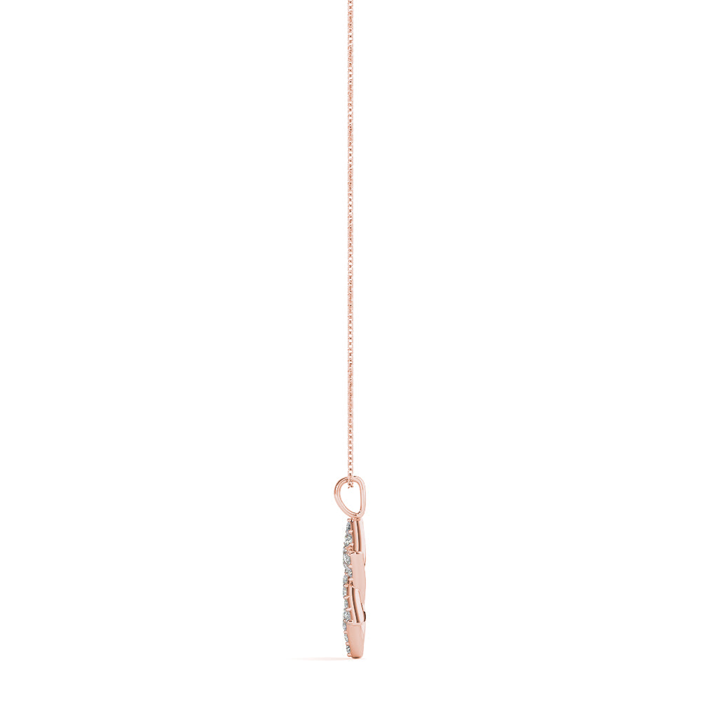 Rose Gold Multi-Diamond Fashion Pendant