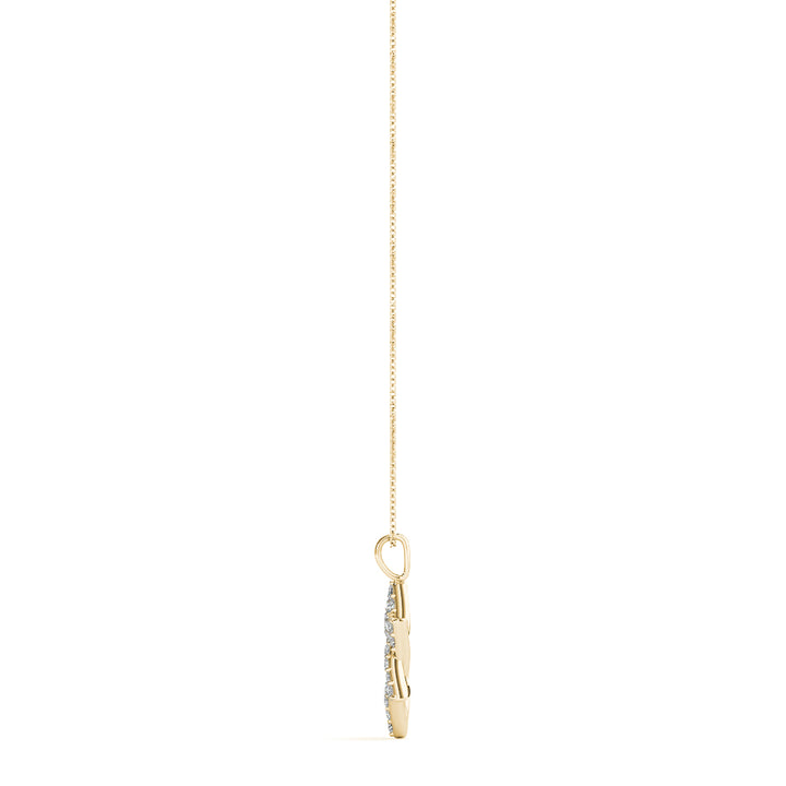 18K Yellow Gold Diamond Fashion Pendant