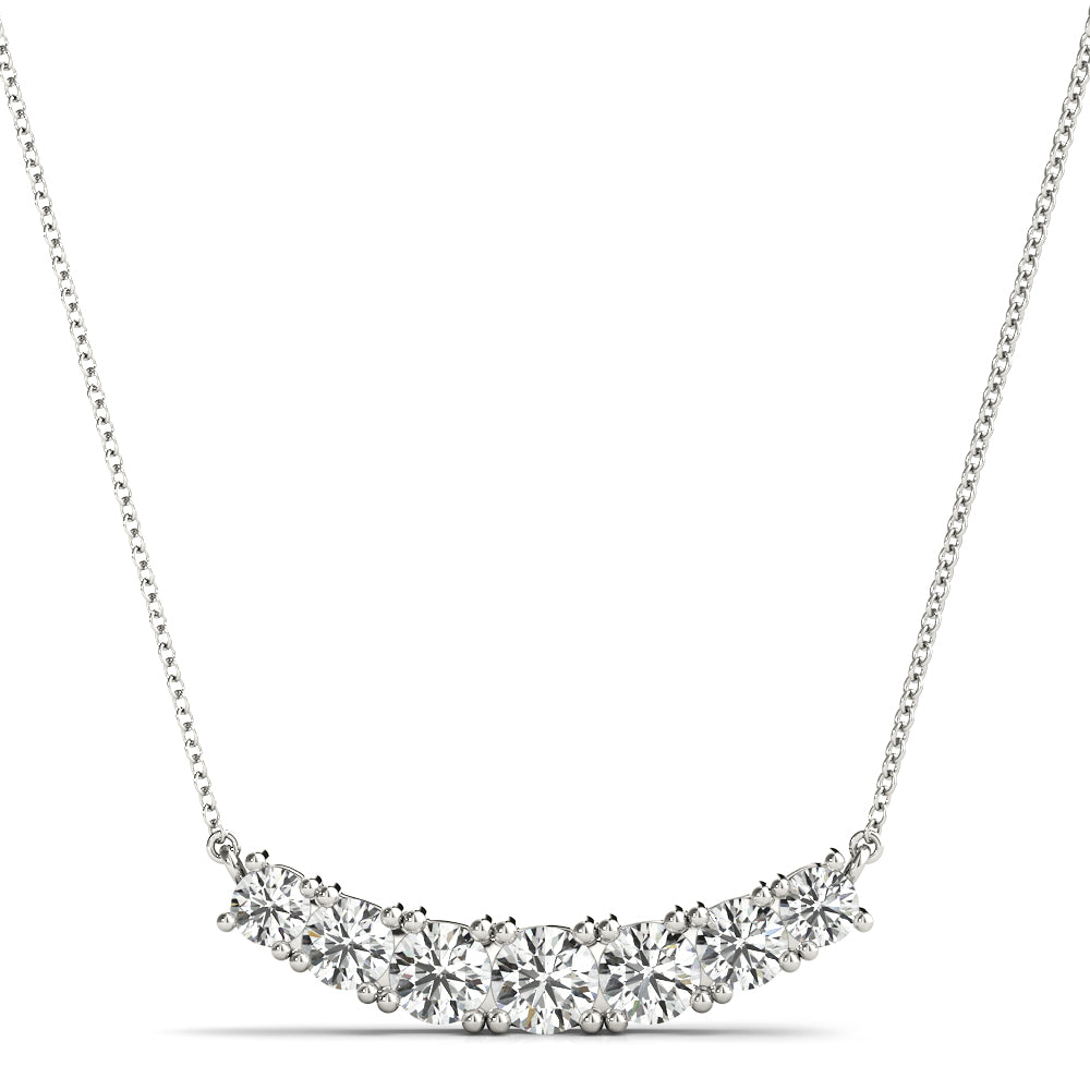 Platinum Diamond Accent Geometric Bar Pendant