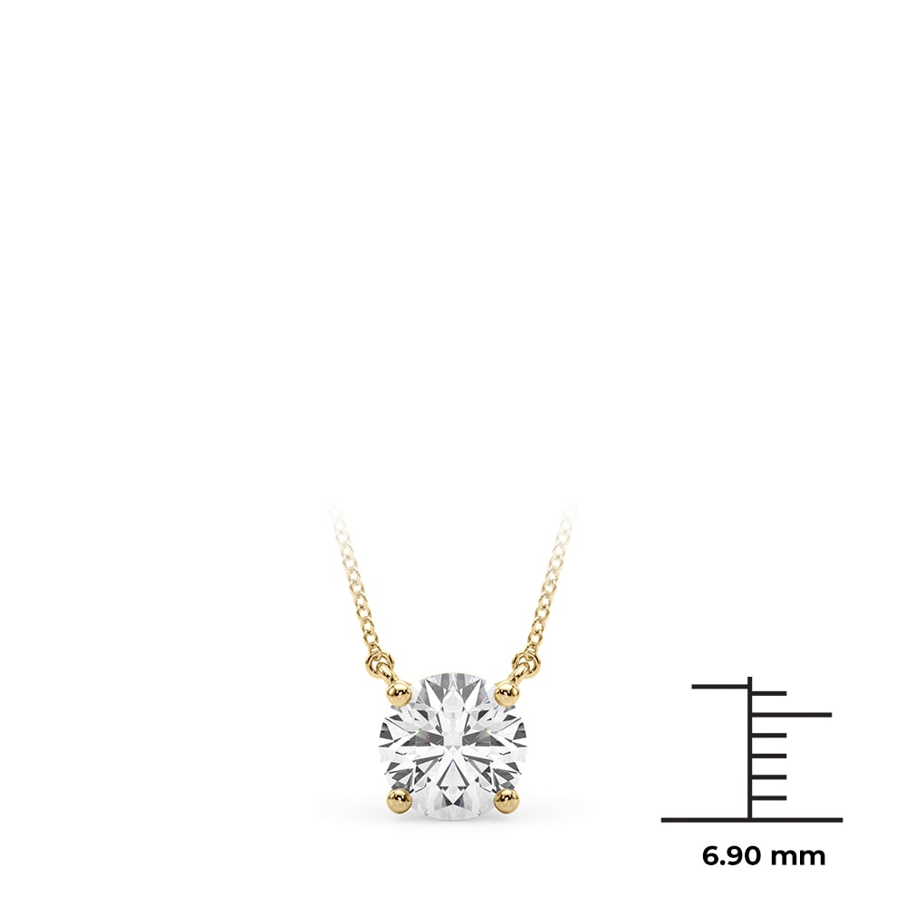 18K Yellow Gold 1 ct tw Solitaire Diamond Pendant