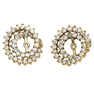 14K White Gold Diamond Fashion Earring Jackets