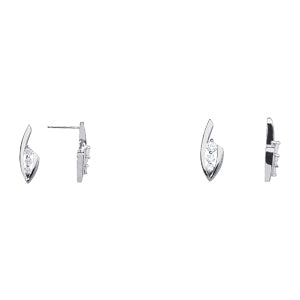 0.24 CTW Round Diamond Three Stone Earrings