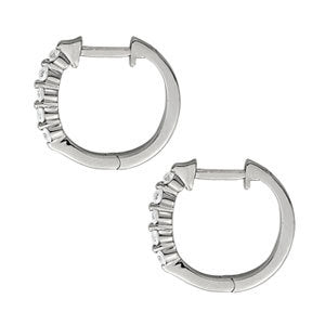 14K White Gold Round Diamond Fashion Earrings