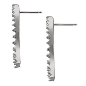 18K White Gold Diamond Fashion Earrings