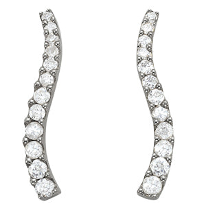 18K White Gold Diamond Fashion Earrings