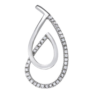14K White Gold Diamond Fashion Earrings