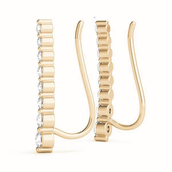 14K Yellow Gold Diamond Fashion Earrings