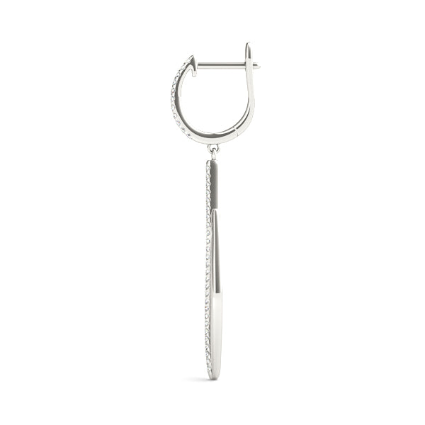 18K White Gold Multi-Diamond Fashion Earrings