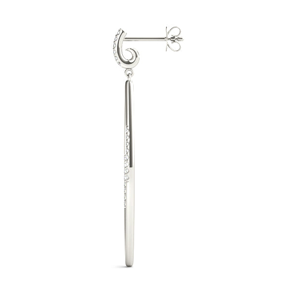 18K White Gold Diamond Fashion Earrings